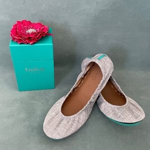 TIEKS Women’s Silver Lake Fabric Ballet Flats Size 9 - New!
